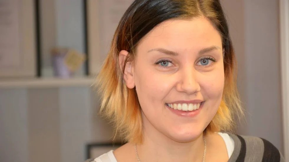 Stortrivs. Elina Erlandsson är jättenöjd med sitt arbete på salongen.