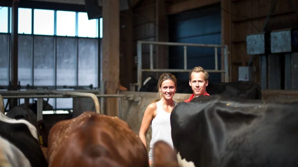 Tilda Karlsson och Magnus Sundström, driver Öjeby gård genom företaget Baltazar Agro.