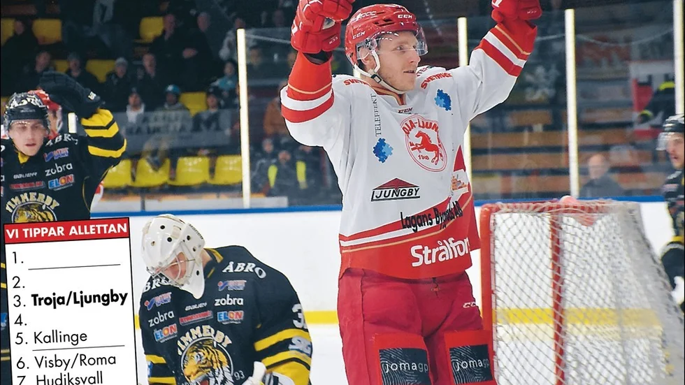 Vill tillbaka. Det är andra säsongen som Troja/Ljungby spelar i HockeyEttan. Laget slutade tvåa i grundserien. Nu är siktet inställt på att bli ett topplag i Allettan. Det långsiktiga målet är att återigen bli ett allsvenskt lag. Foto: Viktor Allvin