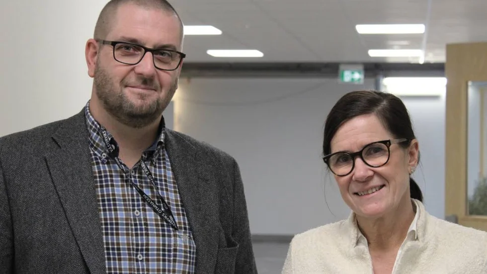 Jörgen Jonsson och Jenny Gustavsson börjar verkligen se fram emot när allt är klart.   - Det är nog en gång i yrkeslivet man får vara med om en sådan här satsning, säger Jörgen Jonsson.