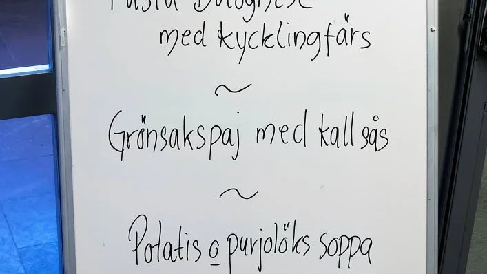 Meny. Serveras idag.