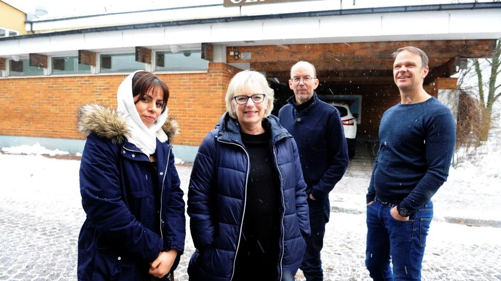 Parwana Noori, Christina Odh, Hans Söderberg och Peter Lind finns på plats för att ta emot på Träffpunkten