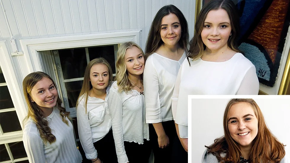 Här är årets kandidater:  Klara Lindholm (3), Emma Wik (4), Freja Mellberg (5), Clara Eriksson (6) och Alva Liev (2). Clara Påhlson (1, infälld) var bortrest vid fototillfället.