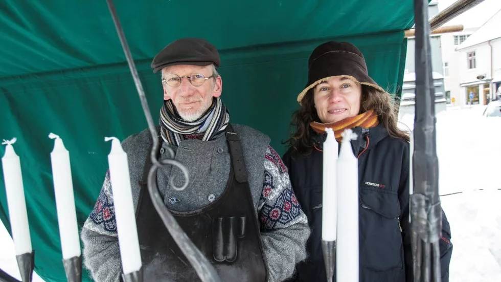 SMIDE. Richard Asp och Eva Olsson frös men var glada över att tillslut vara på plats i Vadstena.