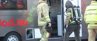 Blodbussen började brinna