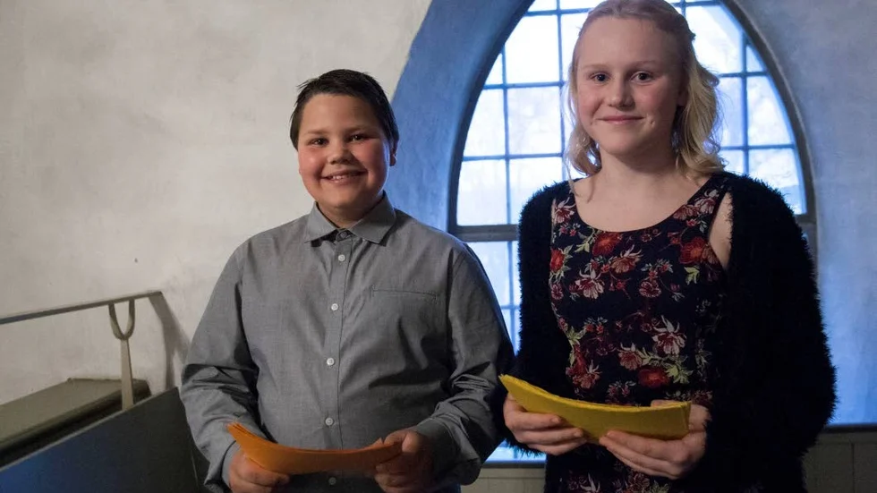 ANSVAR. Klasskompisarna Ludwig och Alice kände sig hedrade att få leda konserten.