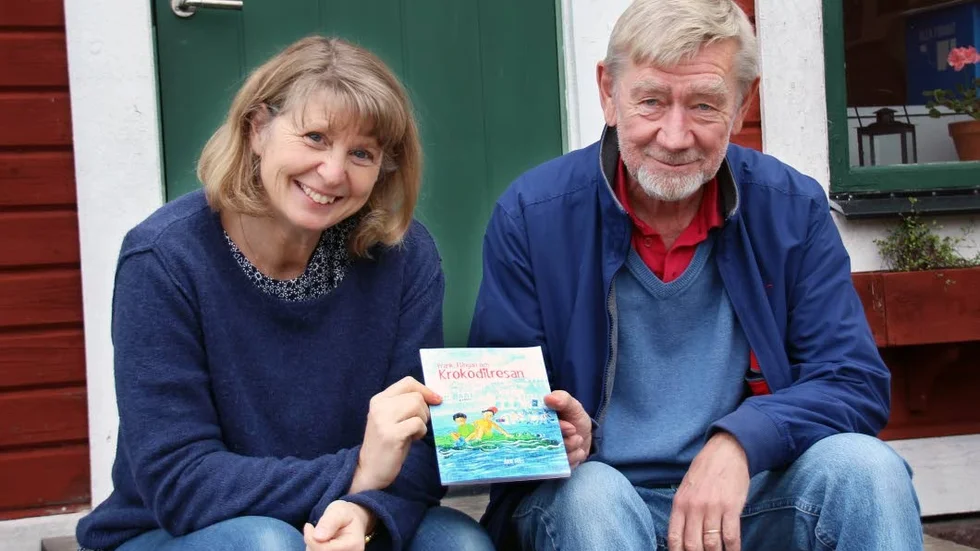 Samarbete. Carthrin Hesselstrand har gjort illustrationerna till Åke Janssons barnbok "Frank, Flingan och krokodilresan.