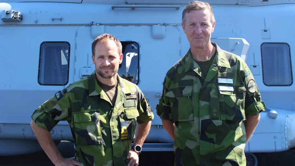 Eric Öhrn, skvadronschef och Tomas Sevén, baschef.