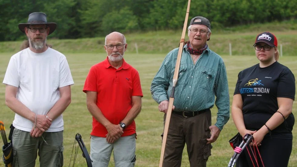 Redo. Hans Krusell, Kjell Franzén, Göran Lindh och My Eklundh är Motalas SM-deltagare.