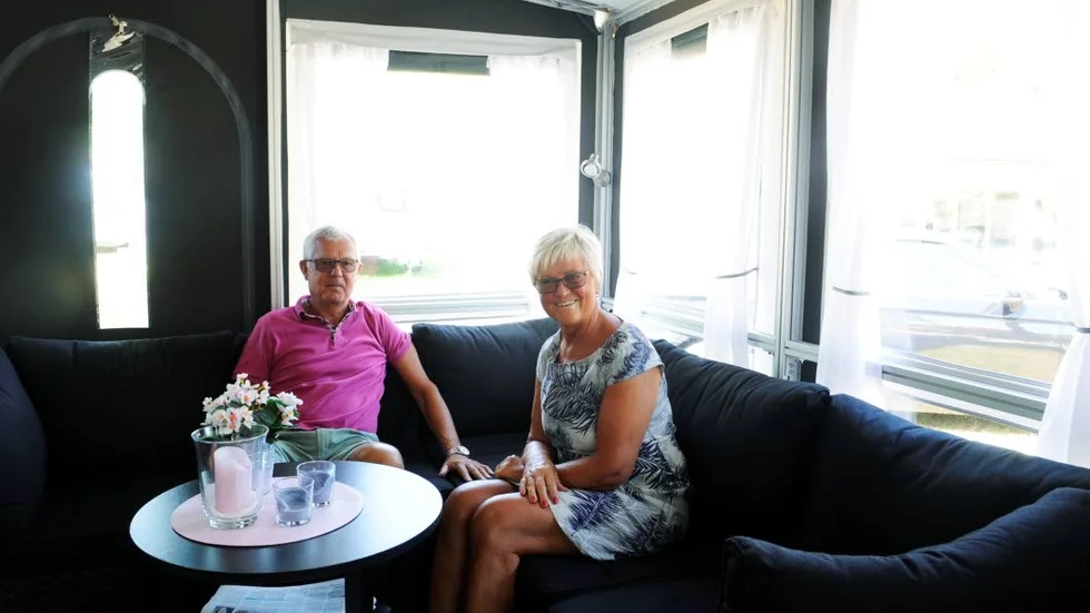 Salomonssons spenderar mycket tid vid husvagnen. Första året de hade en plats på Västervik resort bodde de över 100 nätter, andra året blev det hela 150 övernattningar.