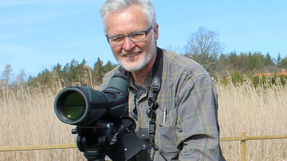 Larsgunnar Nilsson, ordförande i Tjust fågelklubb.