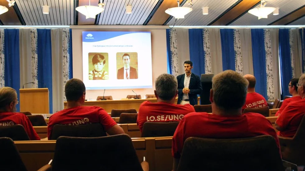 Personligt. Elias Georges (S) berättade om flykten från inbördeskrigets Libanon och livsvägen fram till uppdraget som kommunfullmäktiges ordförande.
