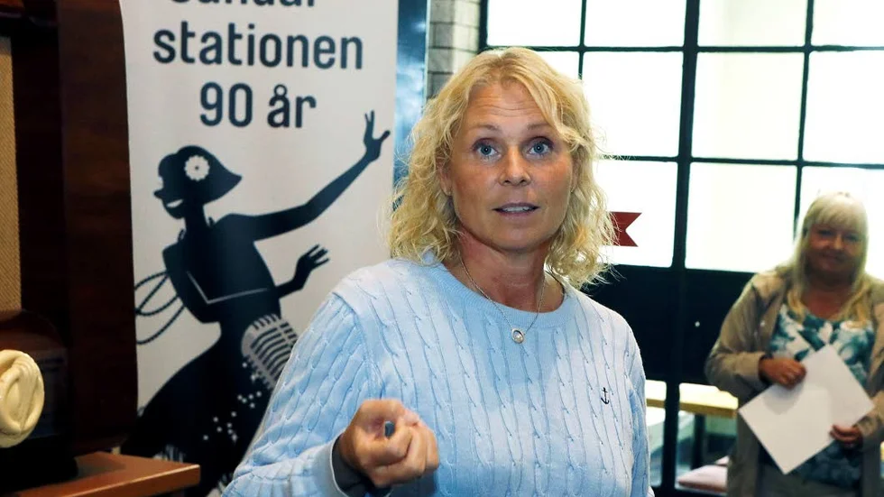 Anette Tilly från FramtidsFrön höll ett anförande vid invigningen.