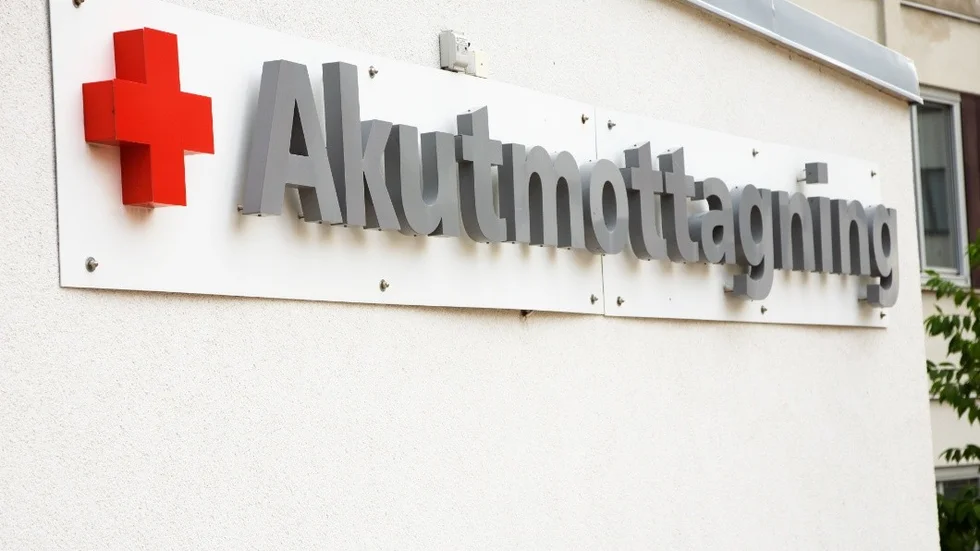 Skylt som upplyser om att detta är akutmottagningen.