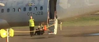 Plan påkört av avisningsmaskinen