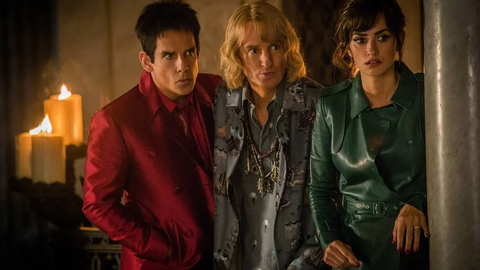 Modeller. Ben Stiller, Owen Wilson och Penelope Cruz reder ut ett modemysterium i "Zoolander 2".
