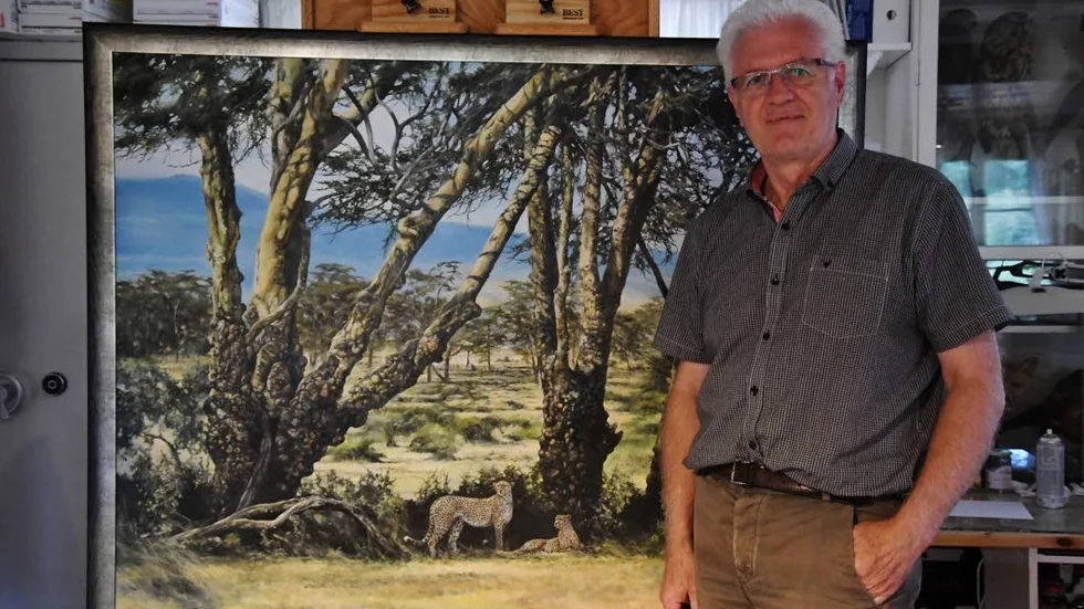 En nyhet från Bo Lundvall är att han börjat måla afrikanska motiv.