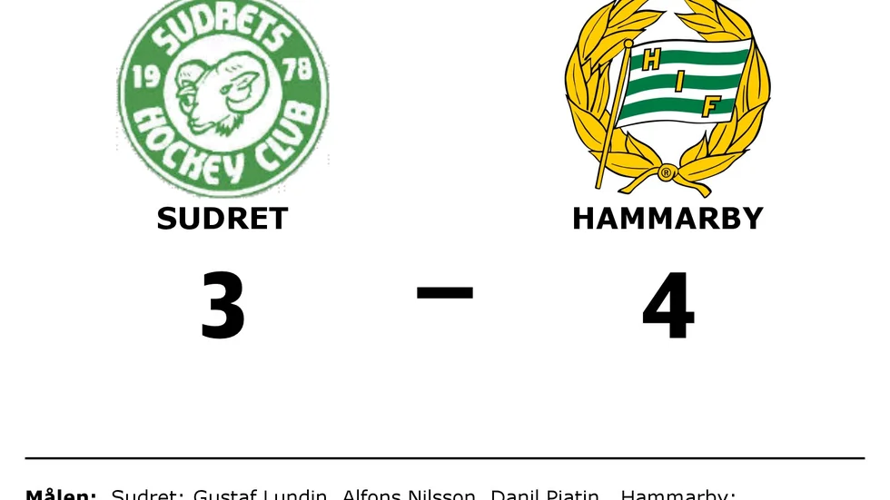 Sudrets HC förlorade mot Hammarby IF