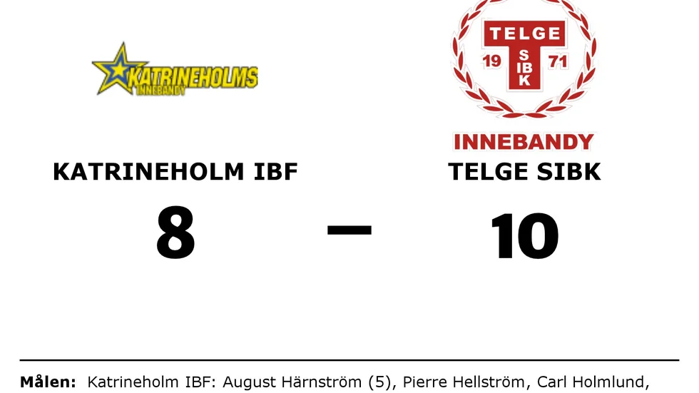 Katrineholms IBF förlorade mot Telge SIBK