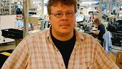 Niklas Kinden har arbetat på Rimaster i 22 år. Företaget startade 1982. Foto: Lars-Göran Bexell