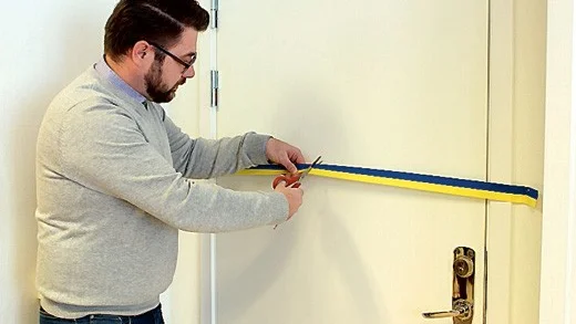 Kommunfullmäktiges ordförande Dan Nilsson klippte bandet.