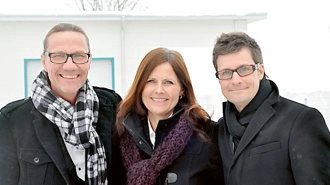 Louise Alenbrand från Östgötamat samt Lasse Fredrikson och Daniel Forsberg från Franz Jäger Event.