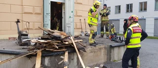 Svårsläckt brand i centrala Linköping