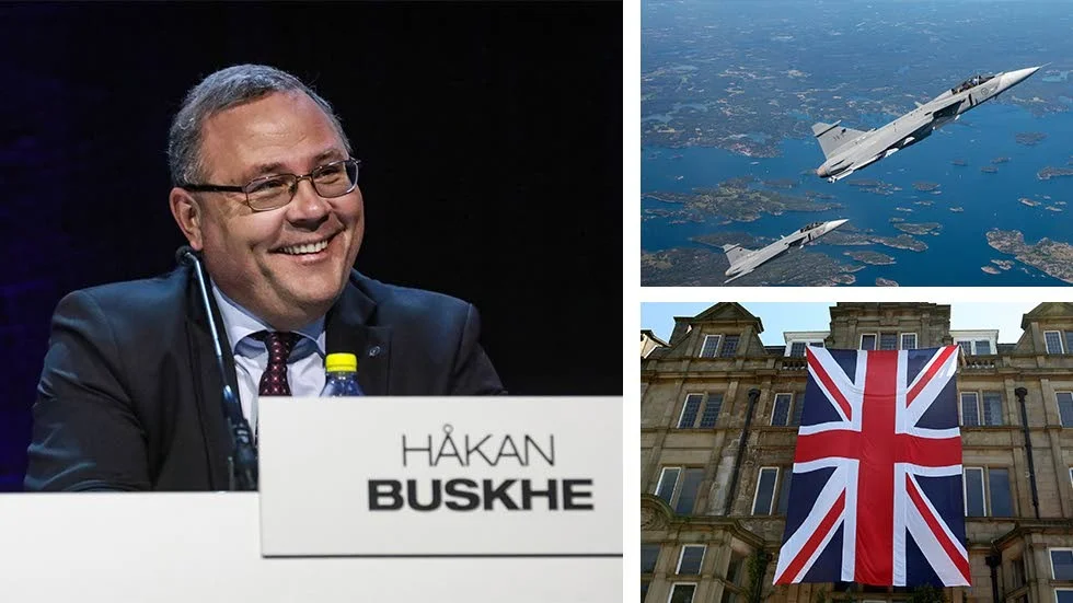 Saabs vd Håkan Buskhe ser mycket positivt på Sveriges samarbete med Storbritannien.