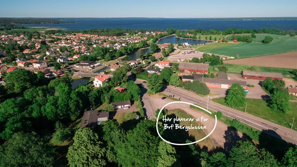 En bild från Peabs säljmaterial visar var de båda husen ska byggas.