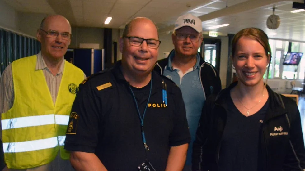 Janne Johansson, MHF, Håkan karlsson, polisen, Jimmy Alexandersson, IOGT-NTO, och Anja Persson, ungdomspedagog och ANDT-samordnare på Vimmerby kommun.