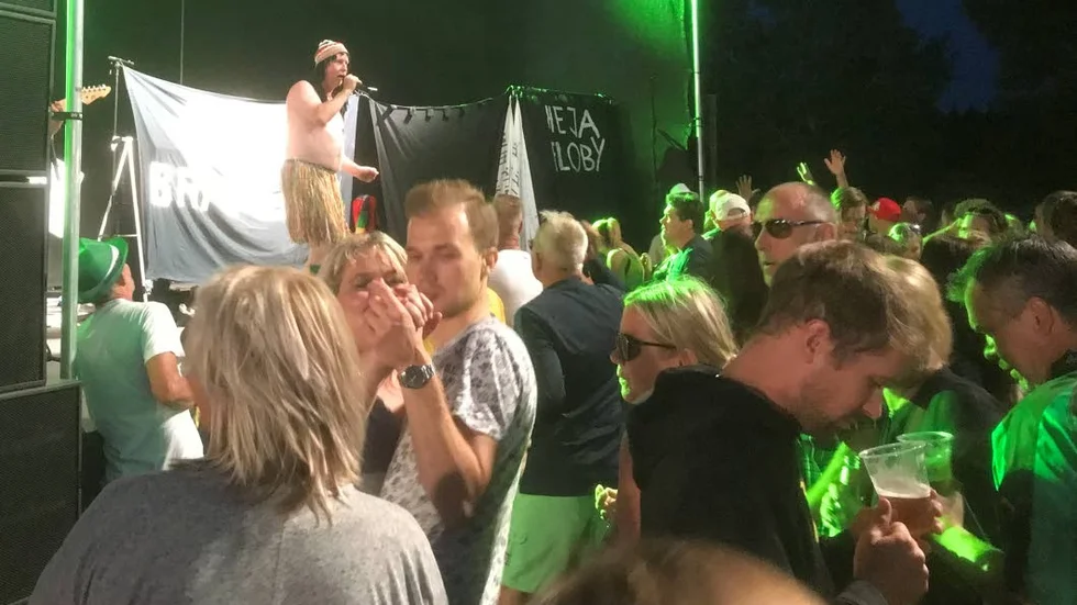 Börje Bappelsin framträdde i öltältet i Mariannelund.