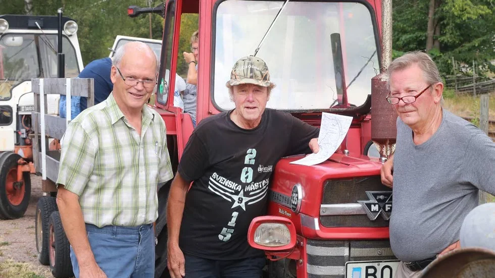 De tre arrangörerna från vänster Göte Eklund, Jan-Åke Hall och Göte Andersson.