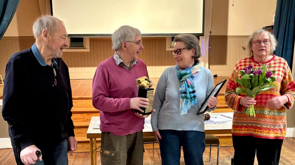 Ove Norragård, Rune Malmros, Agneta Lippman och Gunnel Wallin tog emot priset för Årets Sandabo.
