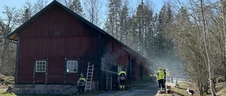 Brand bröt ut i trälada: "Då hade det varit övertänt"