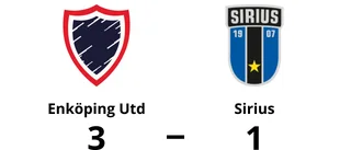 Enköping Utd avgjorde i andra halvlek mot Sirius
