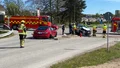 Två bilar i krock i Motala –  en person förd till sjukhus