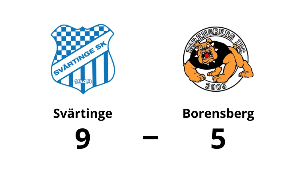 Svärtinge SK vann mot Borensberg IBC