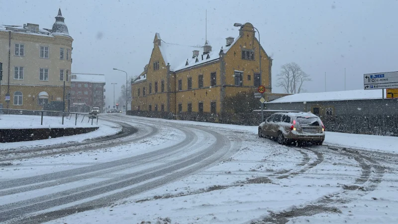 Såhär såg Motala ut den tredje april förra året.