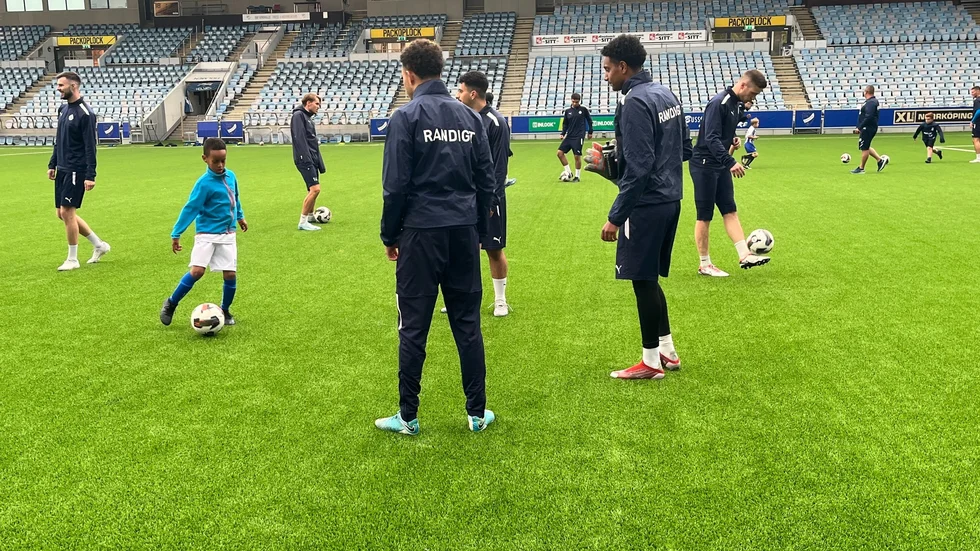 Dribblingar ingick också i uppvärmningen.