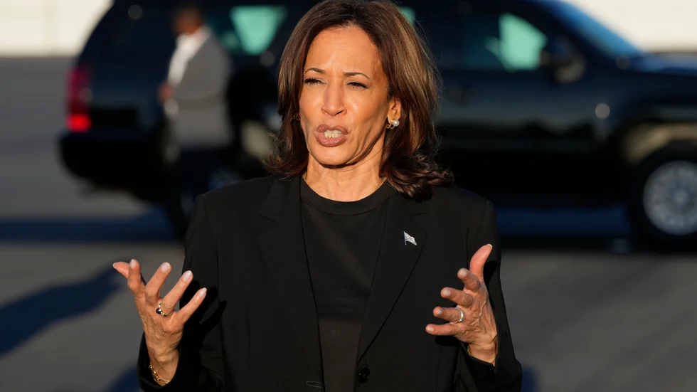 USA:s vicepresident och presidentkandidaten Kamala Harris. Arkivbild.