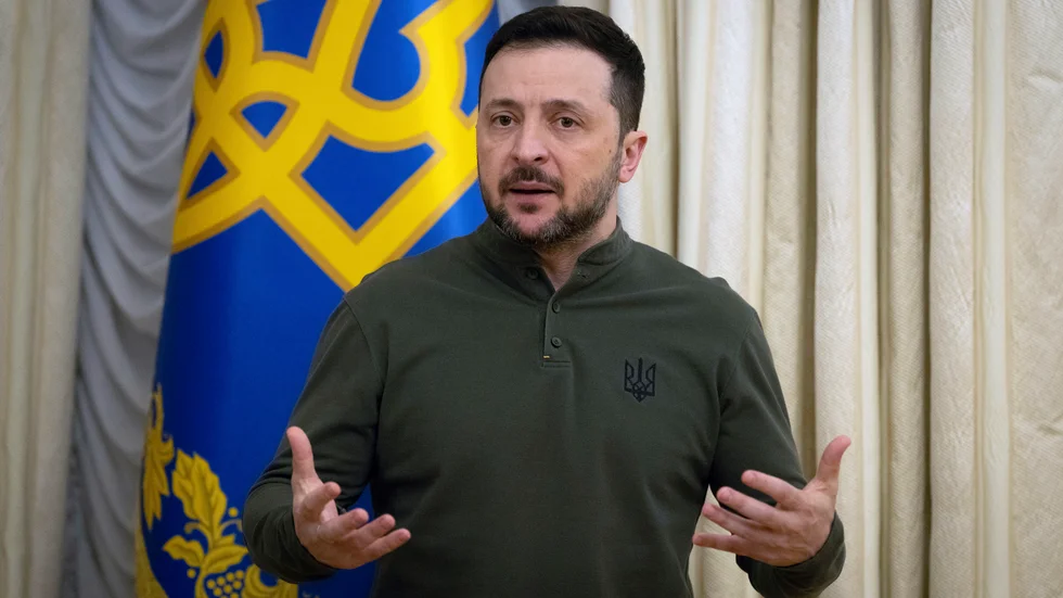 Ukrainas president Volodymyr Zelenskyj. Bild från måndagen.