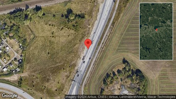 Grus påverkar trafiken på väg 35