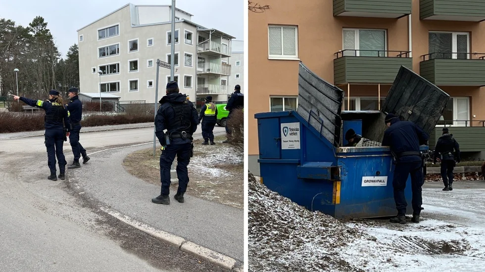 Dagen efter skottlossningen genomförde polisen sökinsatser i området. De gick längs husväggar, tittade i buskage och papperskorgar och genomsökte en container för grovavfall.