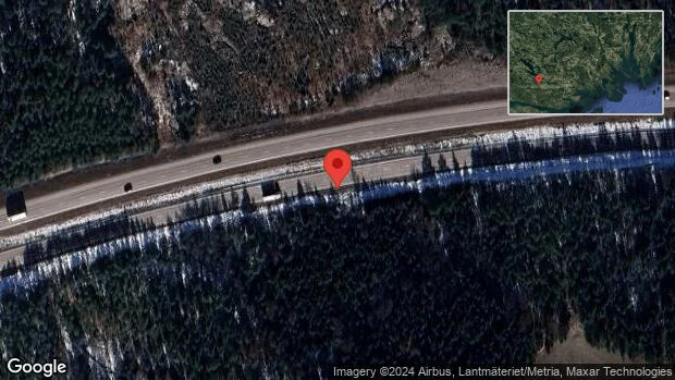 Stopp på E4 på grund av en singelolycka