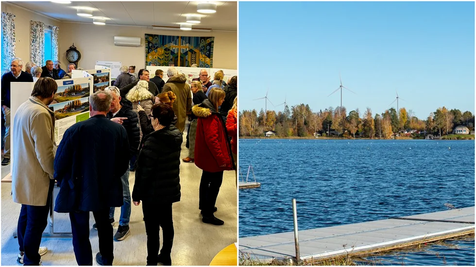 Under den välbesökta samrådsutställningen visade åtta fotomontage hur utsikten kan bli med vindkraftverken på plats.