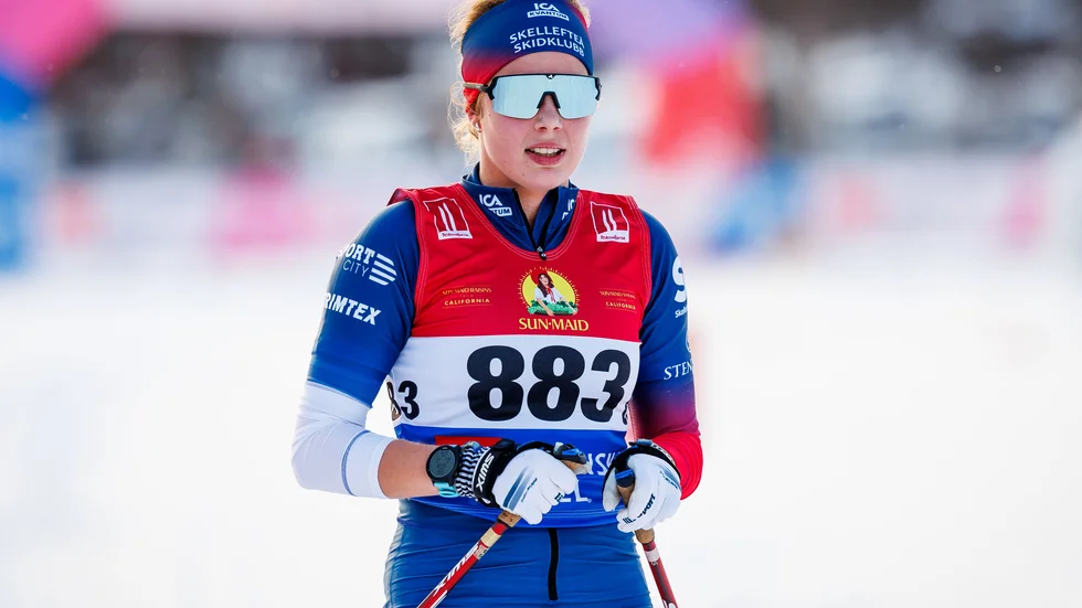 Evelina Crüsell gick i mål som femma under söndagen. Endast slagen av Ebba Andersson, Maja Dahlqvist, Moa Lundgren och Louise Lindström.