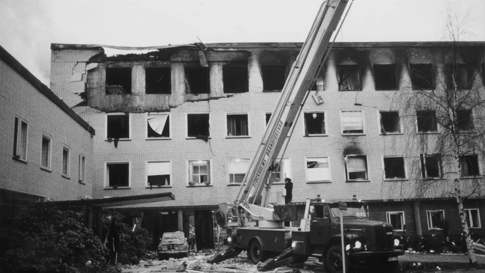 Västtyska ambassaden i Stockholm sprängdes den 24 april 1975.