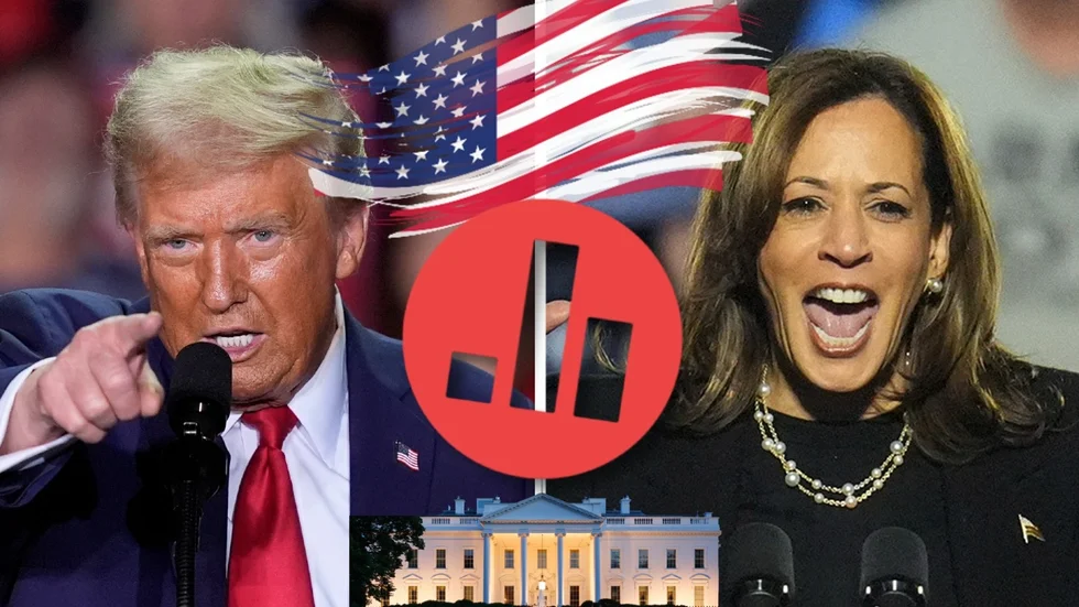 Donald Trump och Kamala Harris gör upp om vem som får flytta in i Vita huset.