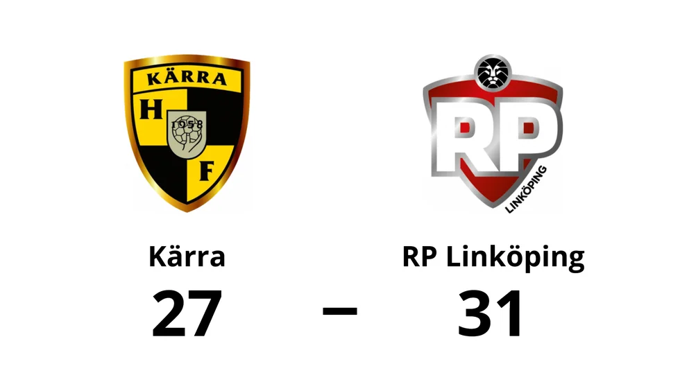 Kärra HF förlorade mot RP Linköping