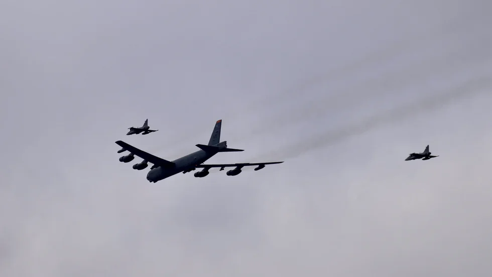 Bombplanen flög över Uppsala vid 13-tiden på tisdagen.